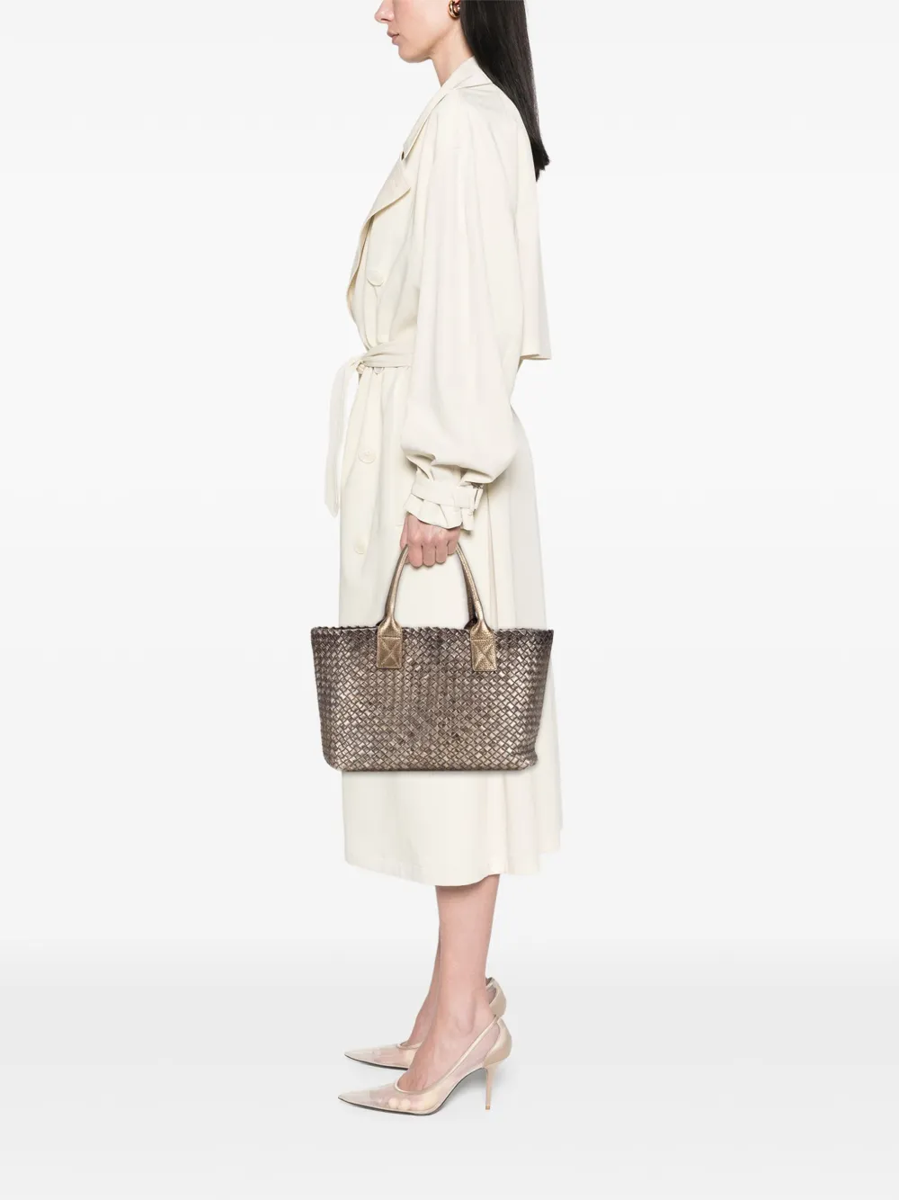 Bottega Veneta Pre-Owned 2000-2007 Medium Lambskin Intreccio Cabat tote bag | Pre-Owned | Image 2