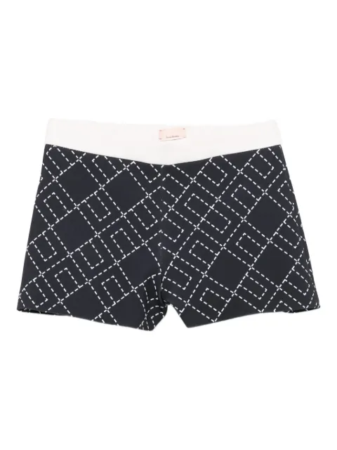 Elisabetta Franchi La Mia Bambina pantalones cortos con motivo geométrico