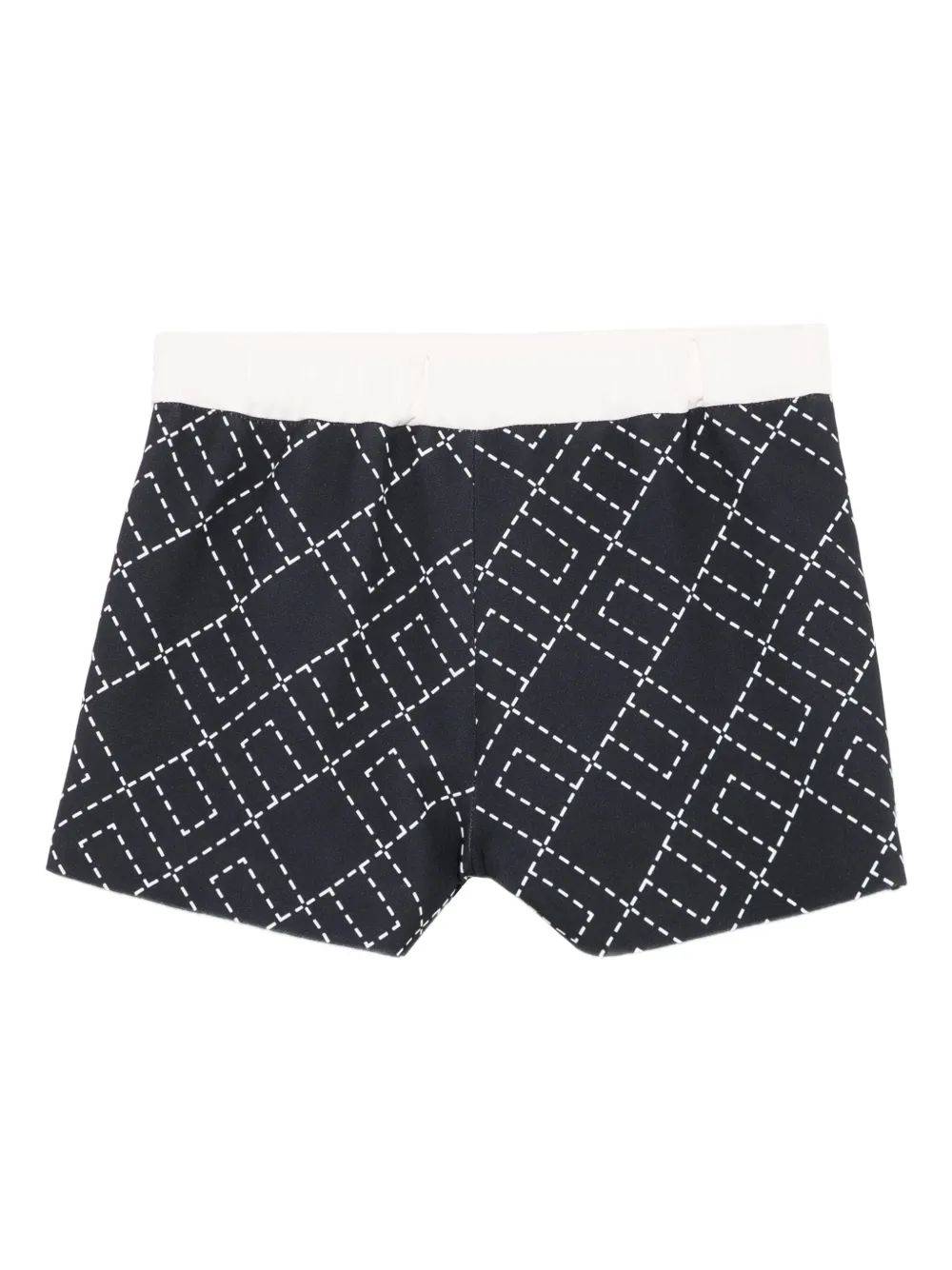 Elisabetta Franchi La Mia Bambina geometric-pattern shorts Zwart