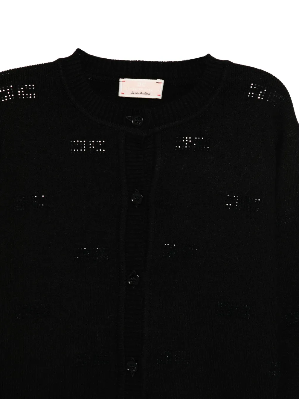 Elisabetta Franchi La Mia Bambina embellished button cardigan Zwart