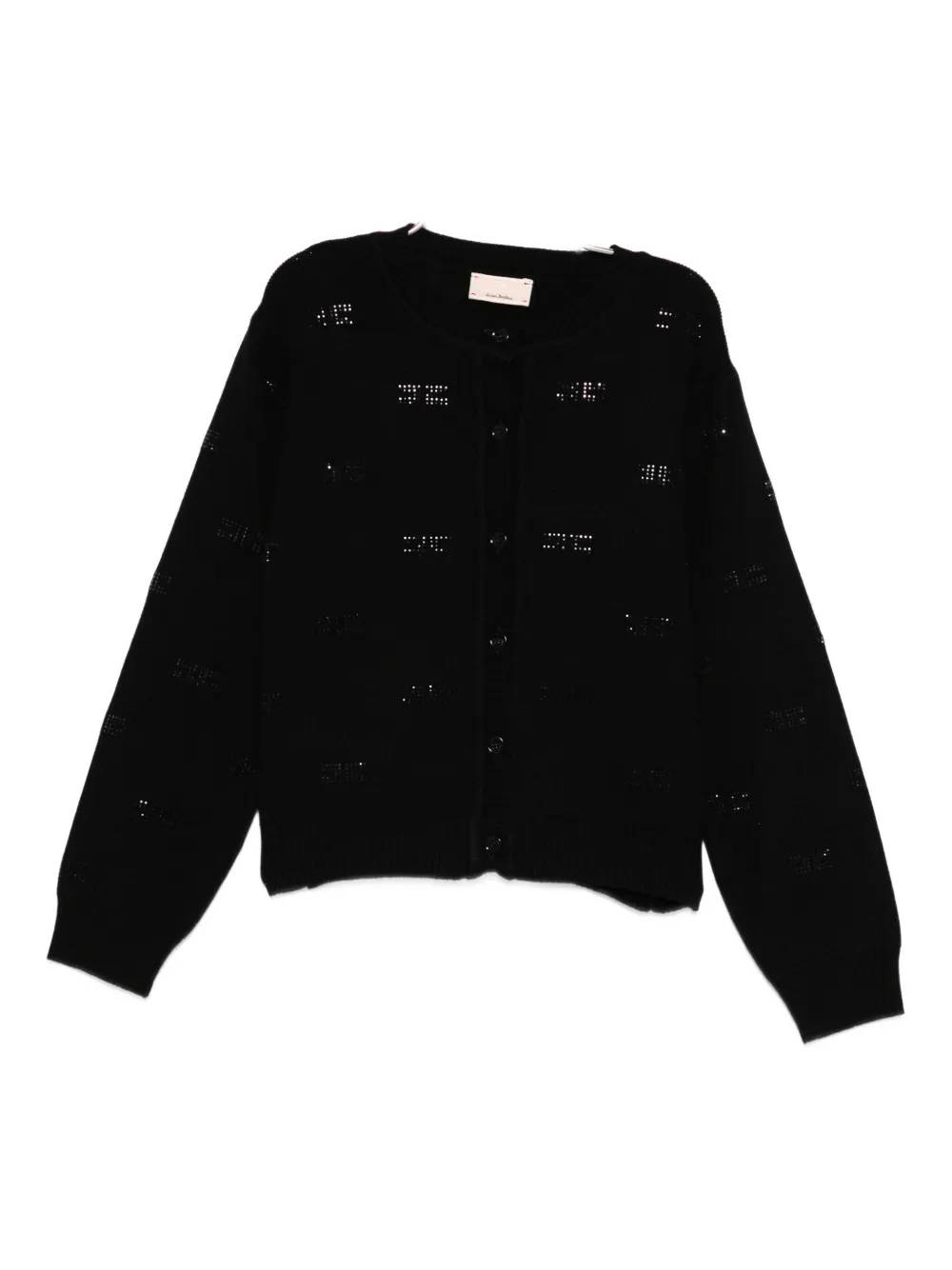 Elisabetta Franchi La Mia Bambina embellished button-down cardigan Zwart