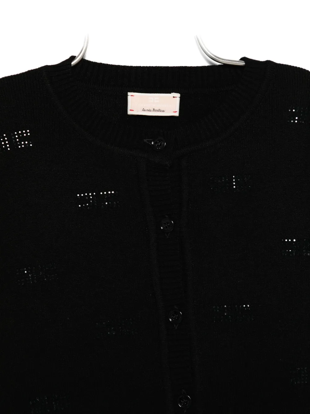 Elisabetta Franchi La Mia Bambina embellished button-down cardigan Zwart