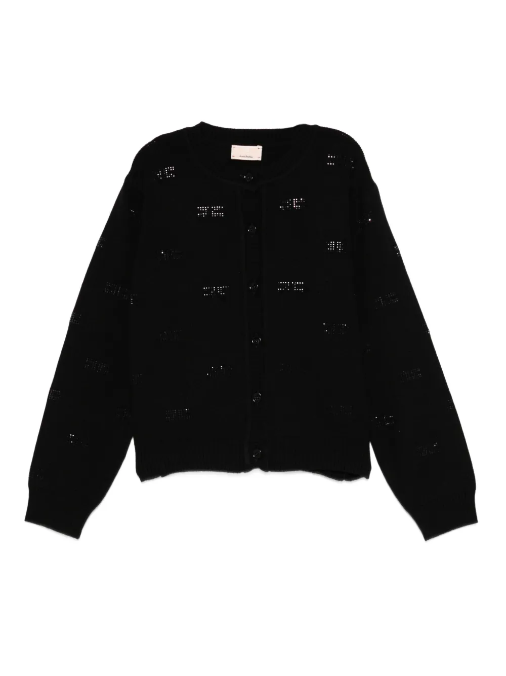 Elisabetta Franchi La Mia Bambina Verfraaid button-down vest Zwart