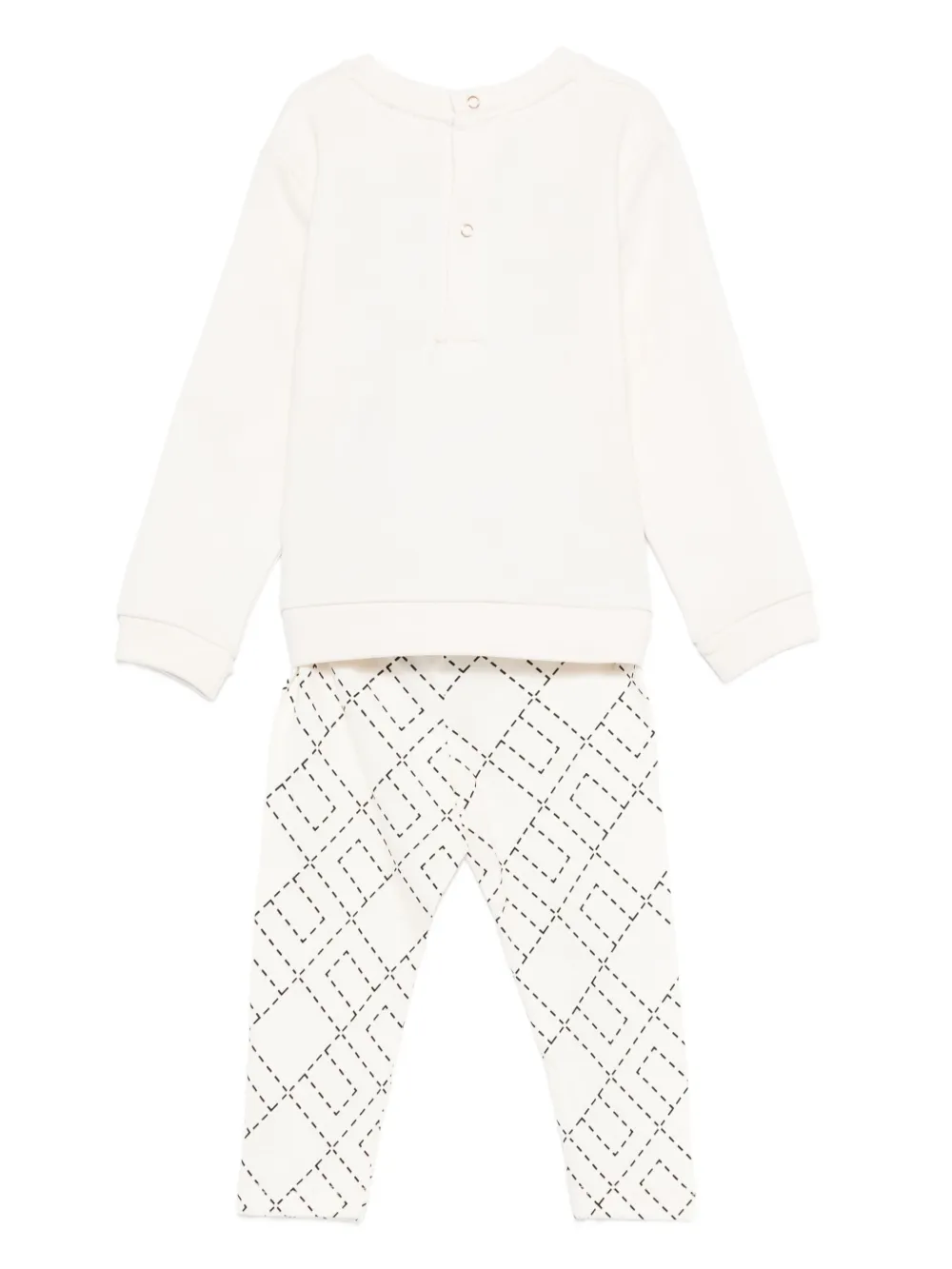 Elisabetta Franchi La Mia Bambina logo-embroidered geometric-pattern trousers set | Leggings | Image 2