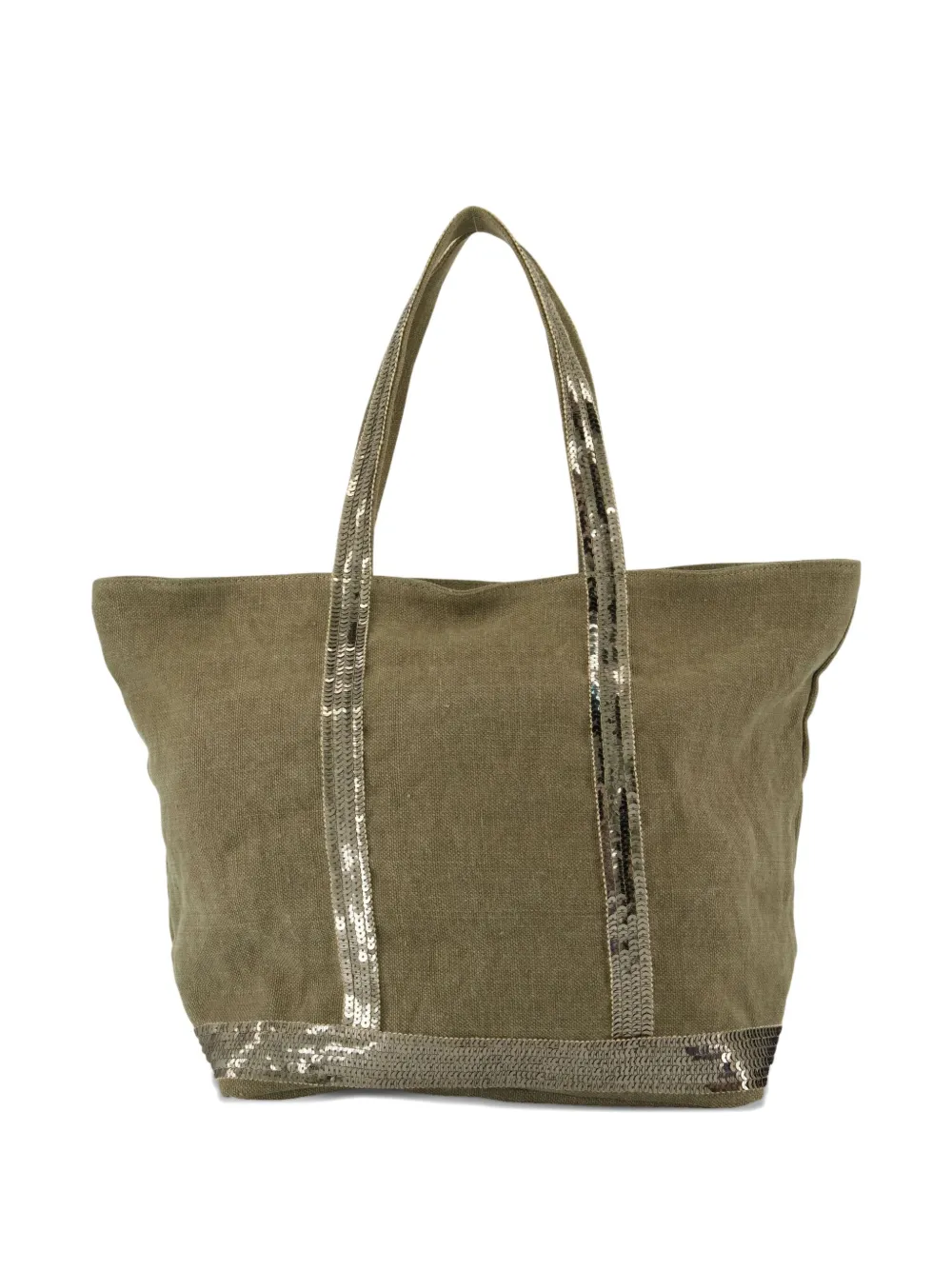 Cabas M sequin-trimmed tote bag