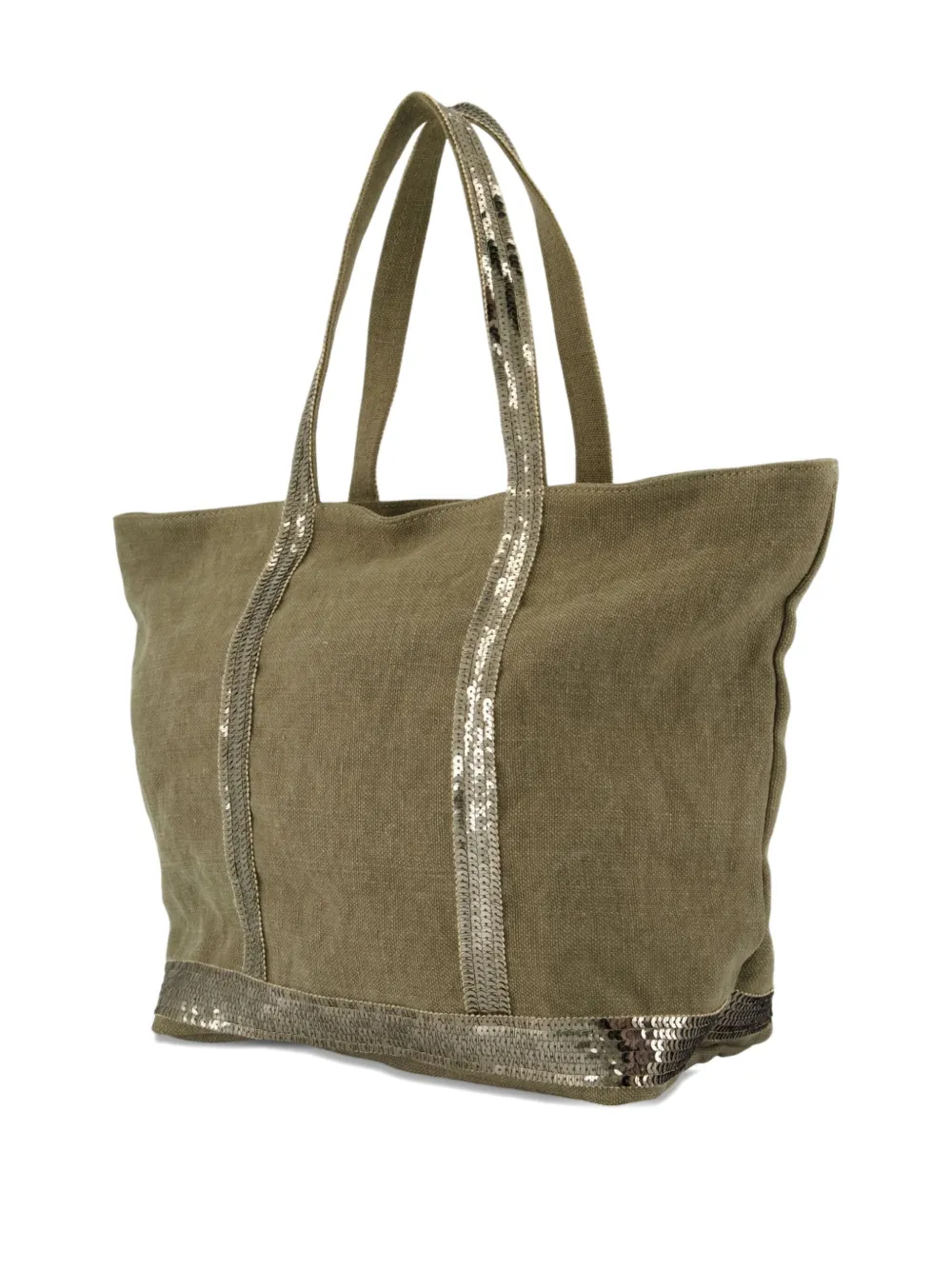 Vanessa Bruno Cabas M shopper met pailletten - Groen