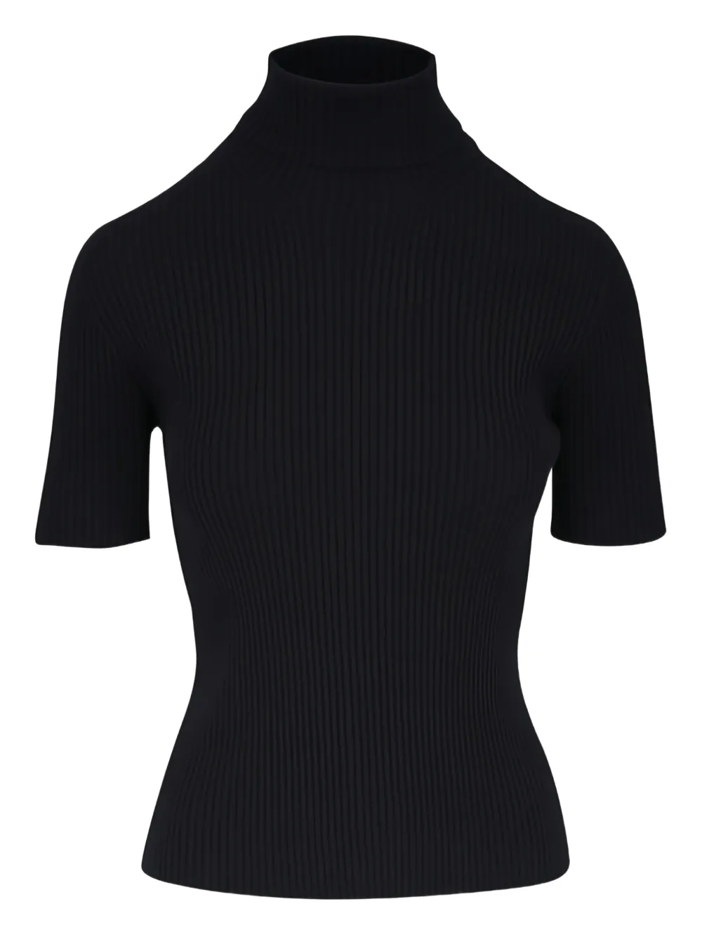Giorgio Armani ribbed turtleneck top - Nero