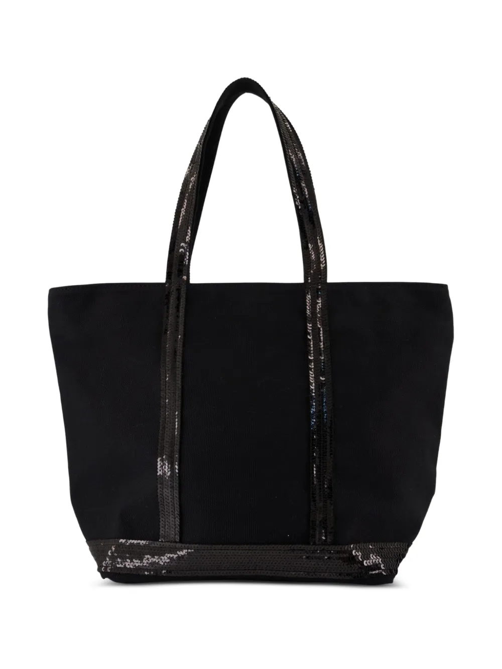 sequin-trimmed tote bag