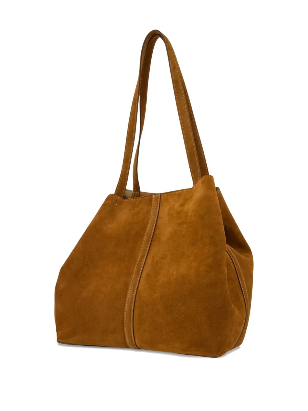 Vanessa Bruno Shopper met naaddetail - Bruin