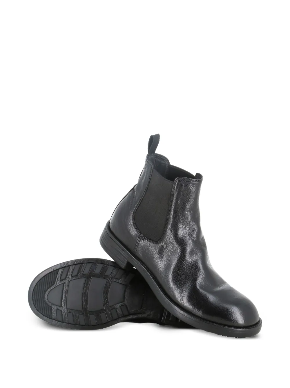Officine Creative elasticated-panel leather boots Black