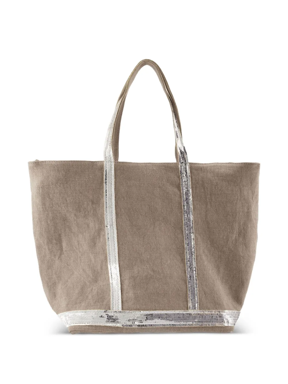 Vanessa Bruno Sequin-embellished Linen Tote Bag In Neutral