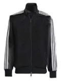 adidas leather-paneled mesh sweatshirt - Black