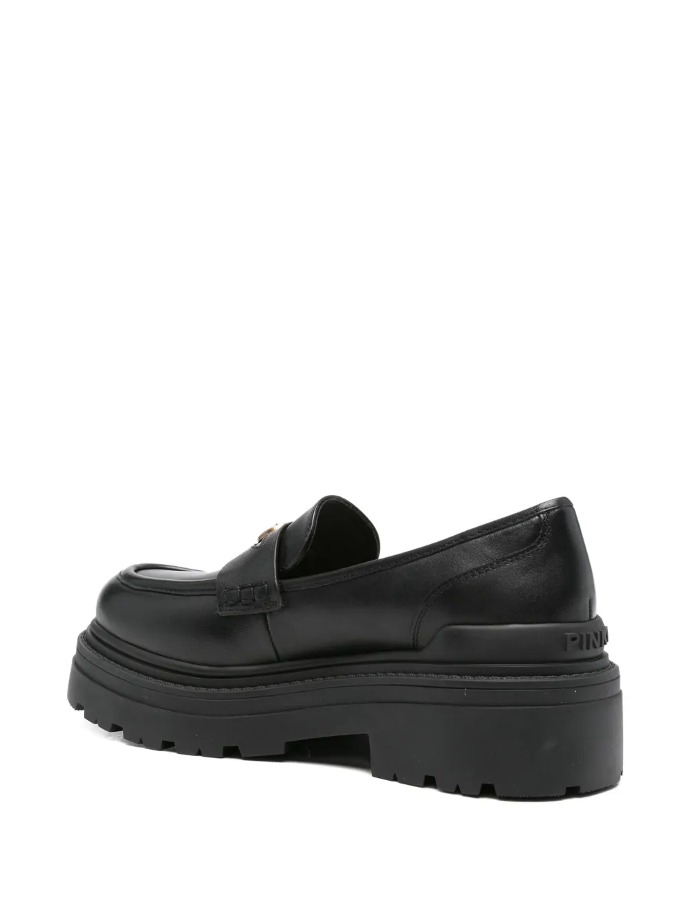 PINKO logo-plaque platform loafers Black
