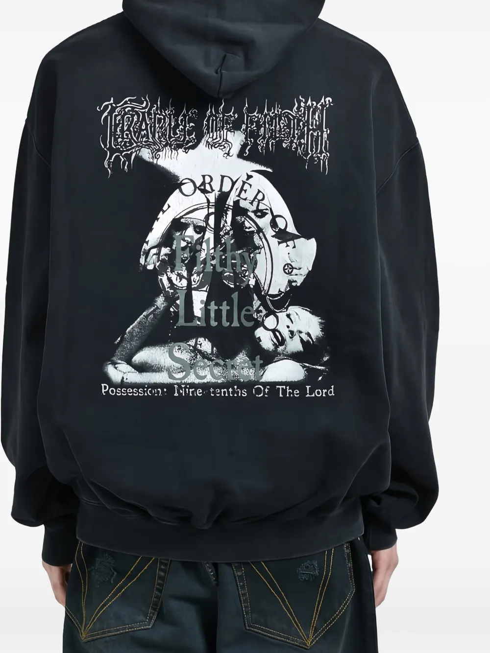 VETEMENTS Hoodie met print Zwart
