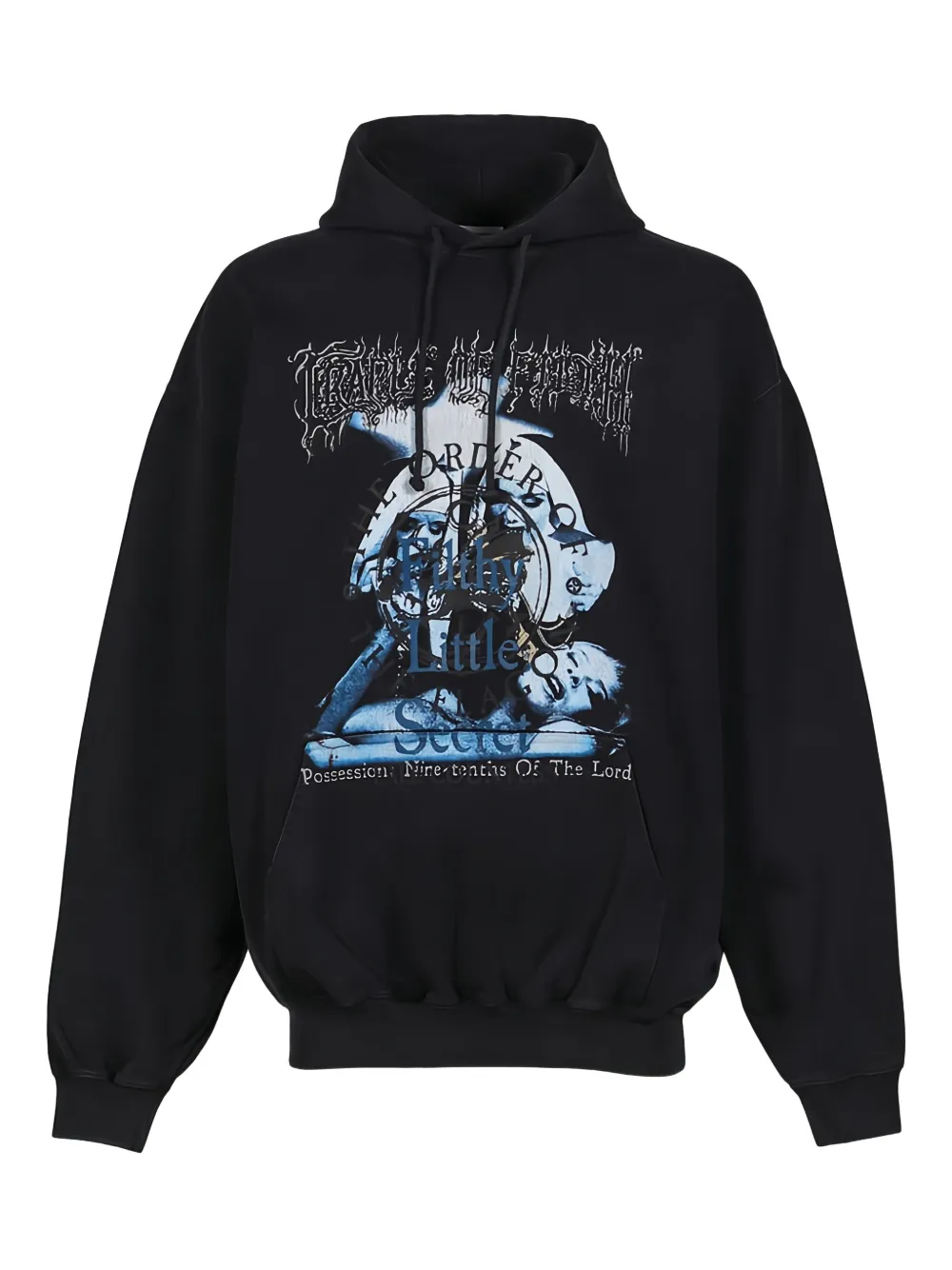 VETEMENTS graphic-print hoodie - Black