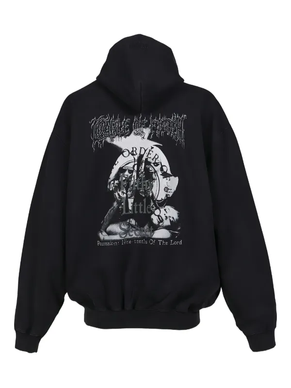 VETEMENTS パーカー VETEMENTS graphic-print Hoodie | Black | FARFETCH