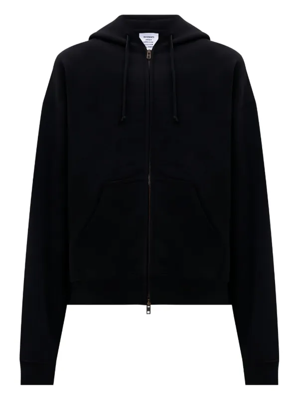 VETEMENTS 2018AW ジップアップパーカー VETEMENTS ジップアップ パーカー | ブラック | FARFETCH JP