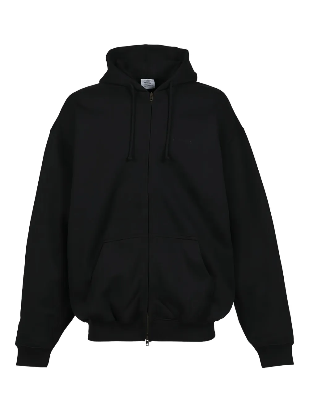 VETEMENTS zip-up hoodie - Nero