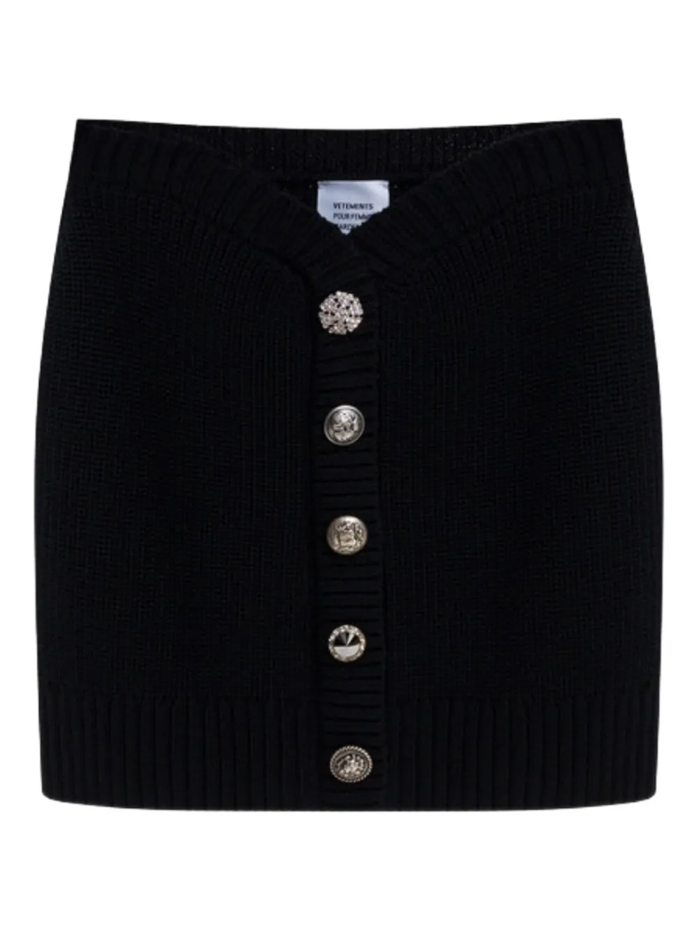 VETEMENTS button mini skirt - Nero