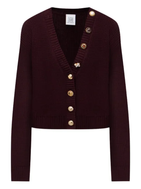 VETEMENTS كارديغان مزين برقبة V