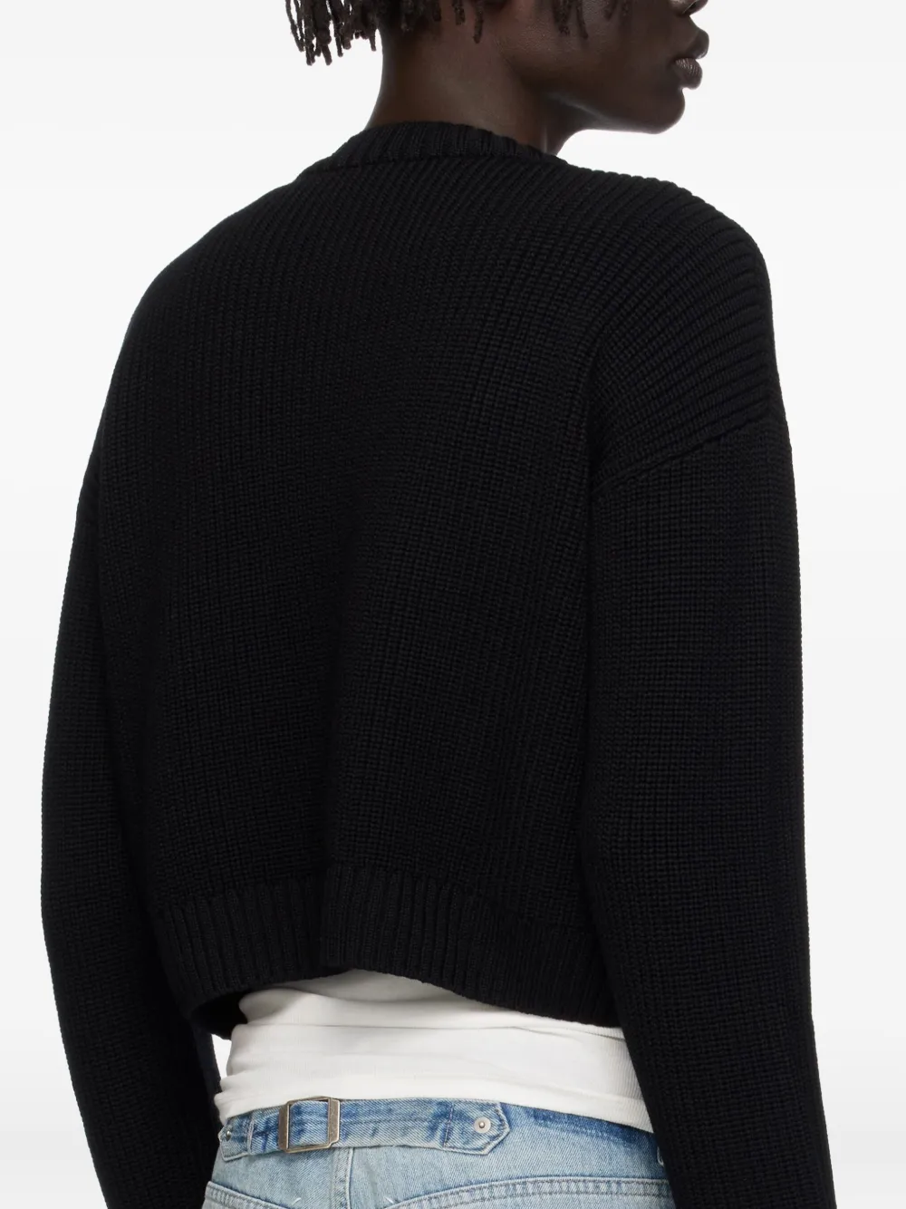 Vetements Mini Button-up Cardigan In Black