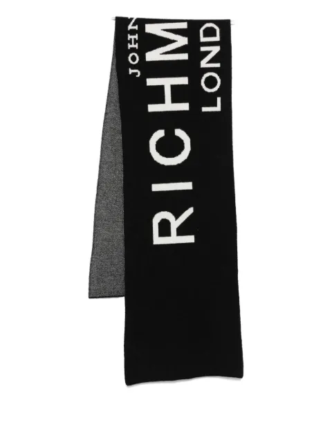 John Richmond Junior logo-intarsia scarf