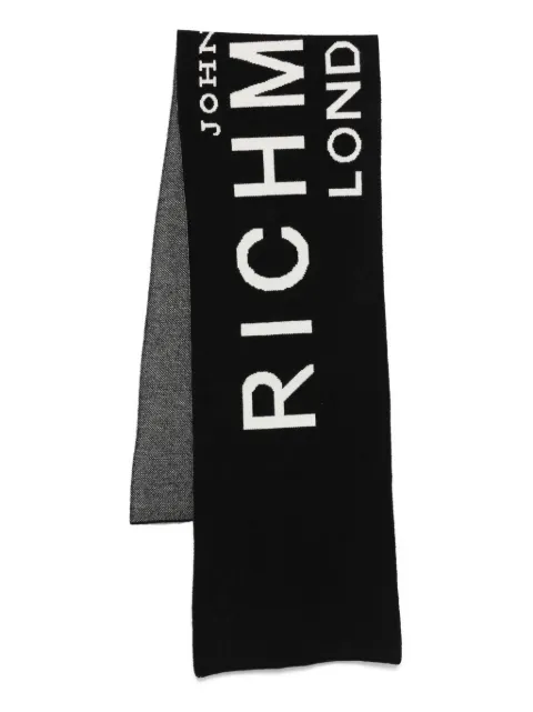 John Richmond Junior logo-intarsia scarf