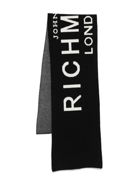 John Richmond Junior logo-intarsia scarf