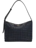 Serapian triangle-pattern leather shoulder bag - Blue