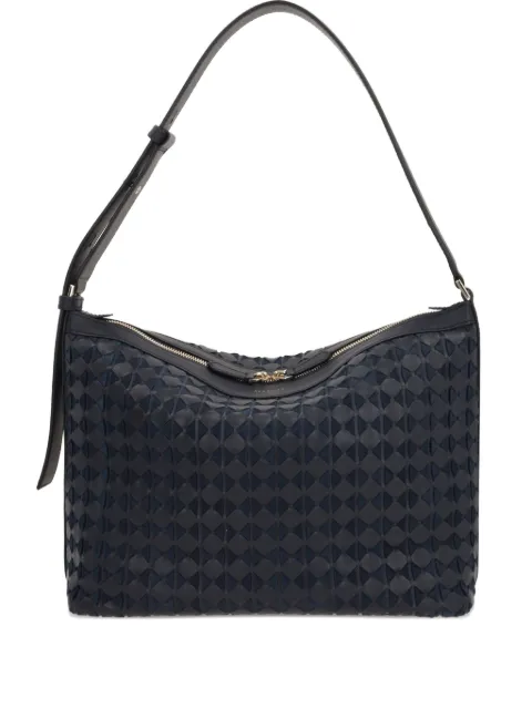Serapian triangle-pattern leather shoulder bag