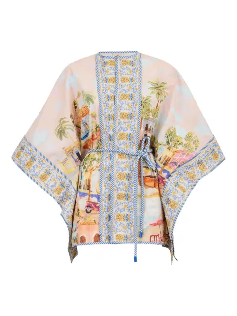 FARM Rio Aracati printed belted kimono