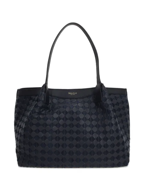 Serapian woven nappa-leather tote bag