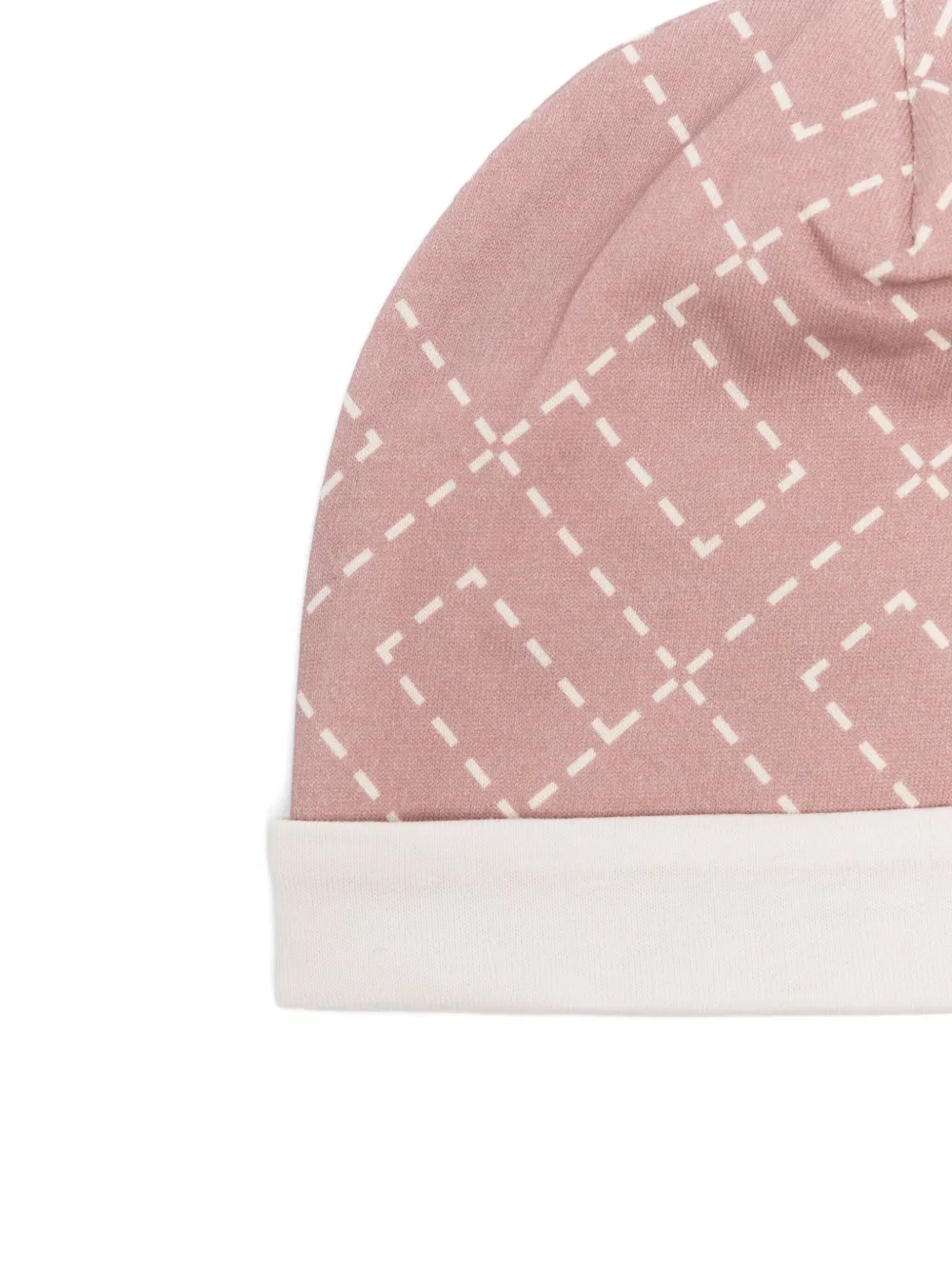 Elisabetta Franchi La Mia Bambina Katoenen hoed met logopatroon Roze