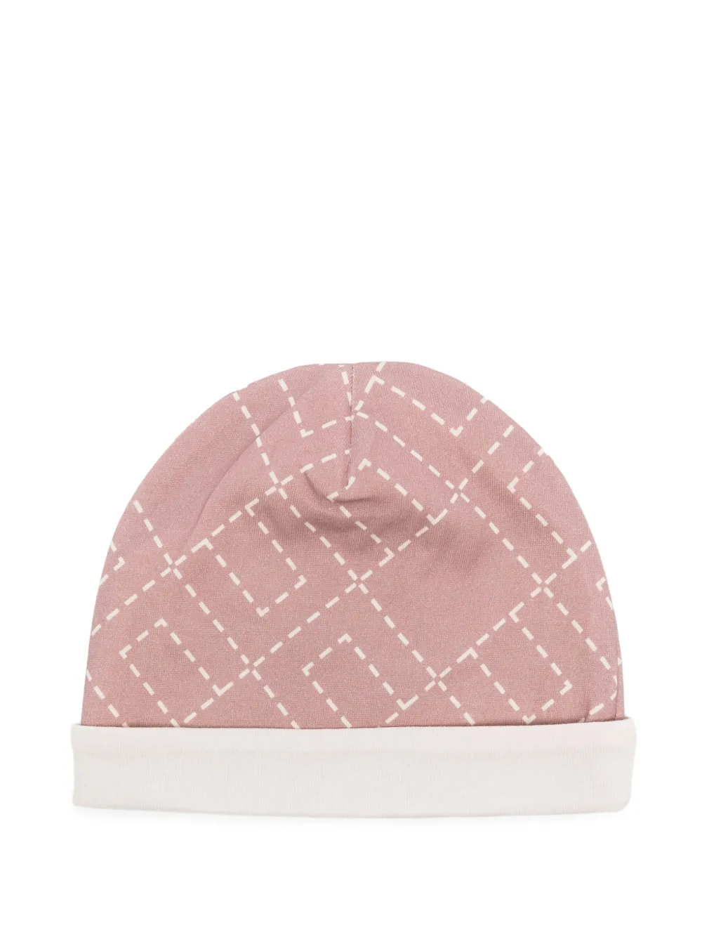 Elisabetta Franchi La Mia Bambina Katoenen hoed met logopatroon Roze