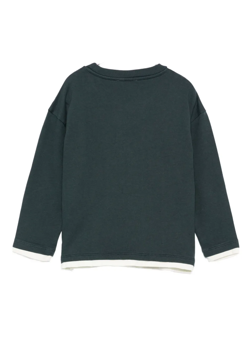 Bonpoint car-print cotton sweatshirt Groen