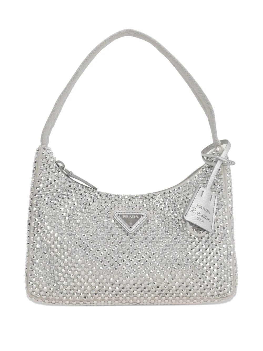 Prada crystal-embellished tote bag Zilver
