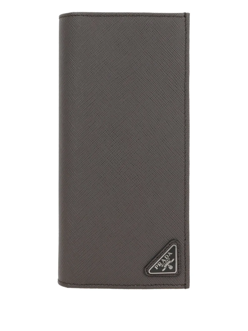 Prada saffiano-leather card holder - Marrone