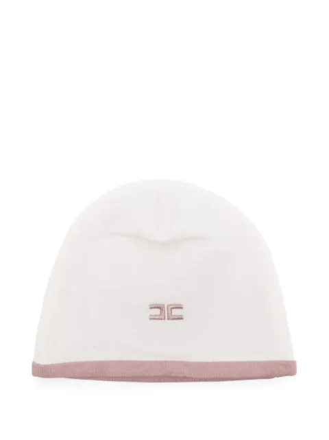Elisabetta Franchi La Mia Bambina logo-embroidered cotton beanie