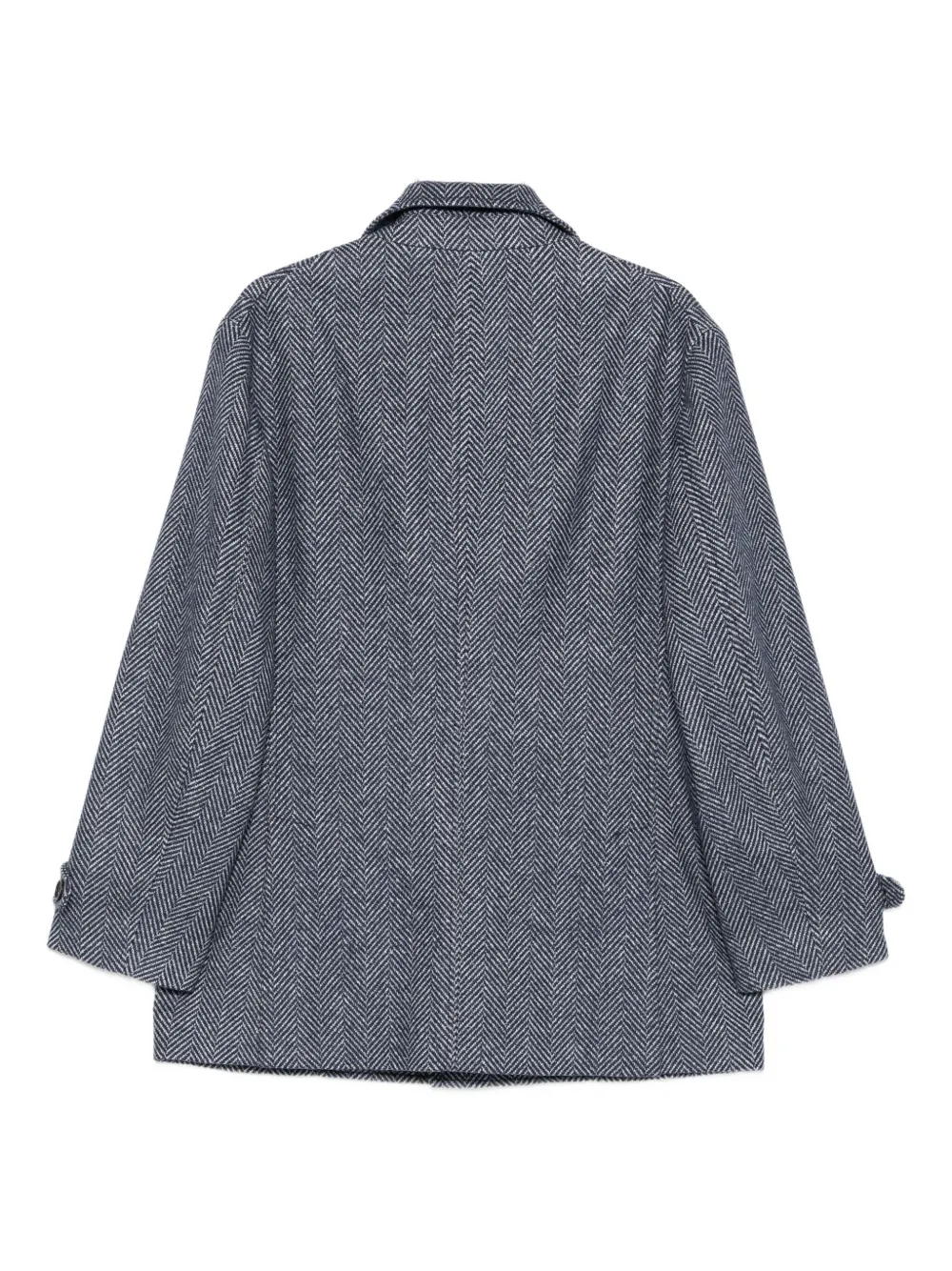 Brunello Cucinelli Blazer met visgraatpatroonn Blauw