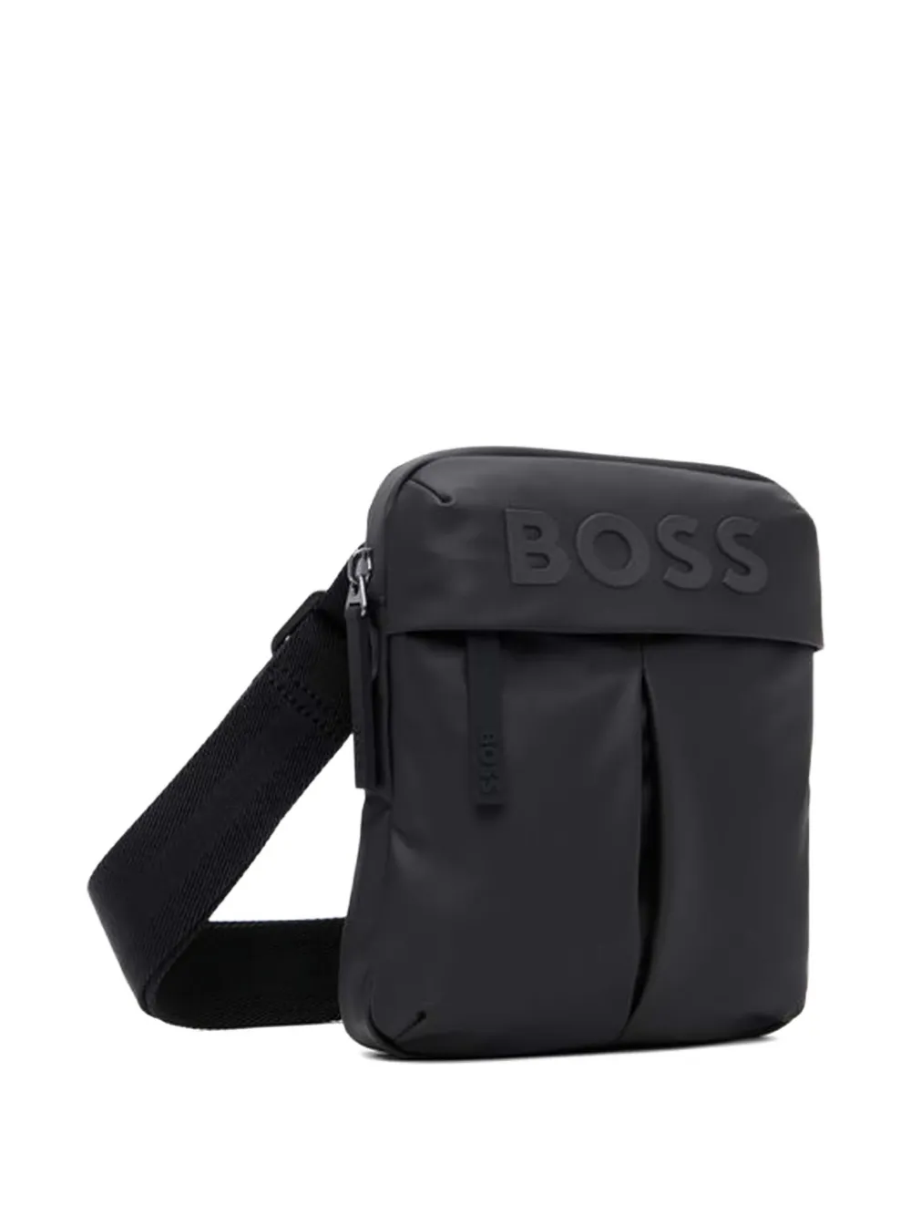 BOSS Schoudertas met logo-reliëf Zwart