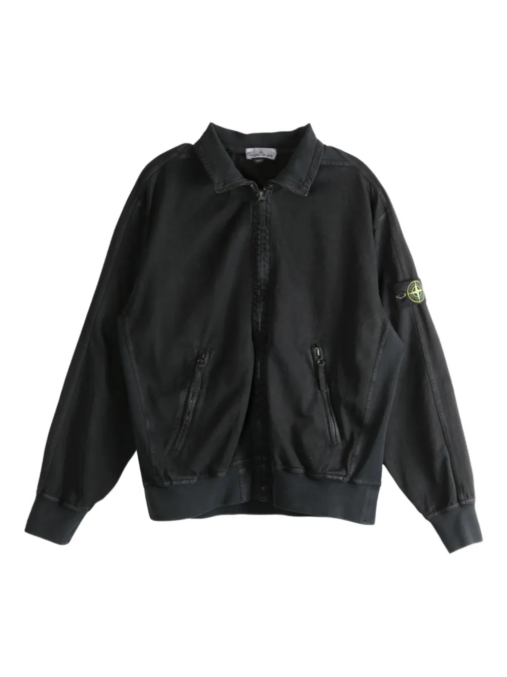 Stone Island zip-fastening high-neck sweatshirt Zwart