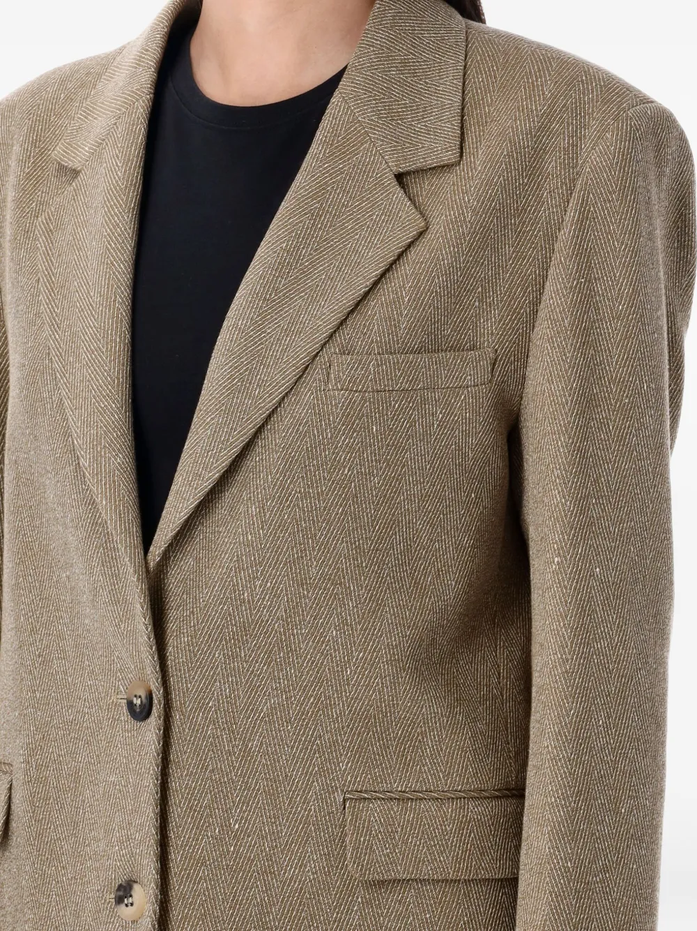 Golden Goose Blazer met visgraatpatroonn Bruin