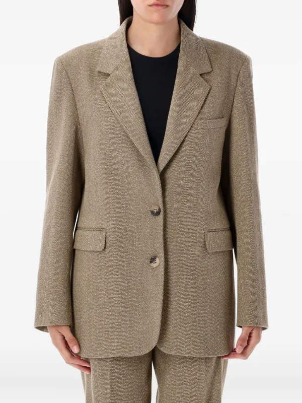 Golden Goose Herringbone Blazer in Brown