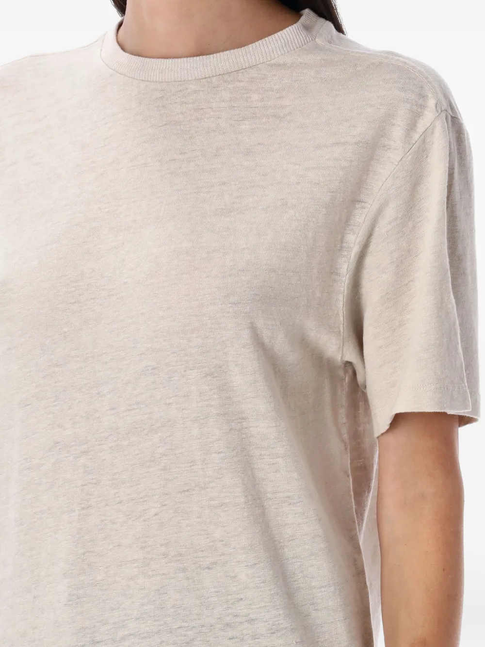 Linen Crew-Neck T-Shirt