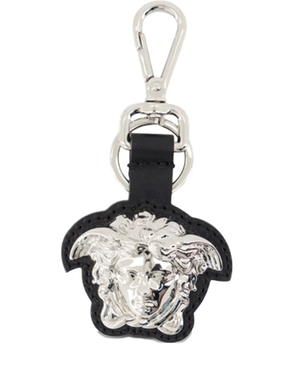 Versace Medusa Head leather keyring Zwart