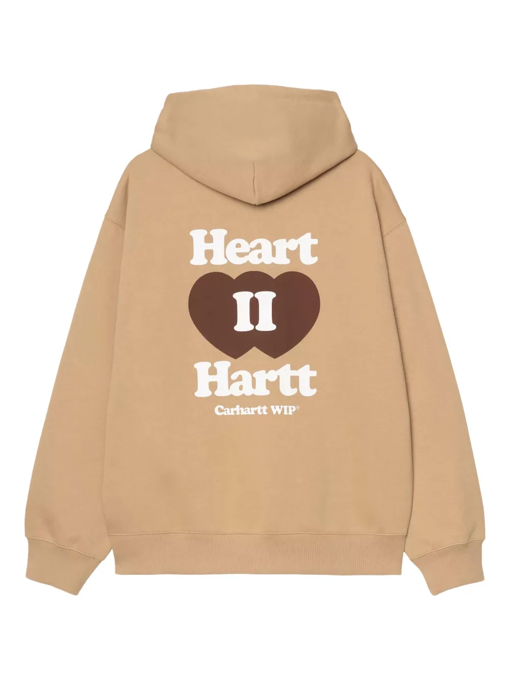 Carhartt WIP Hoodie met hartlogo en rits Beige