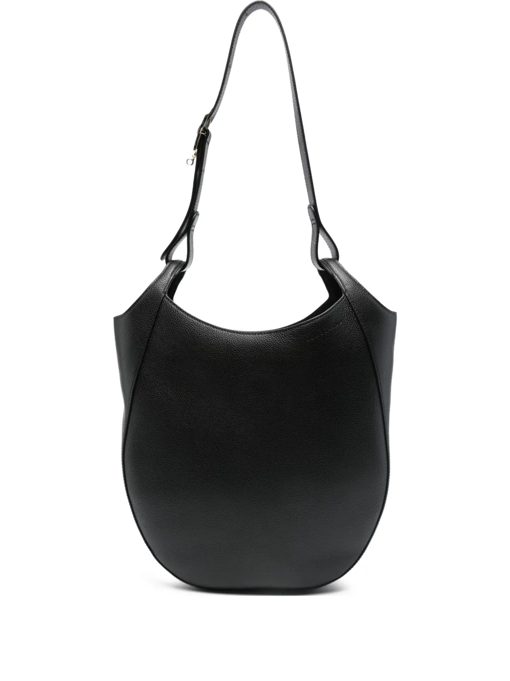 Longchamp Gewelfde schoudertas Zwart