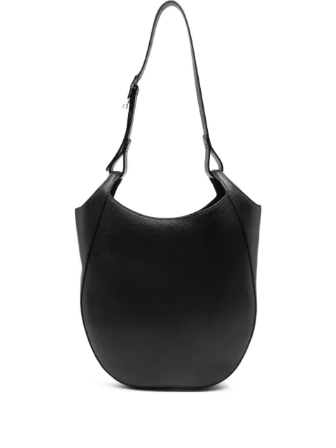 Longchamp curved leather shoulder bag