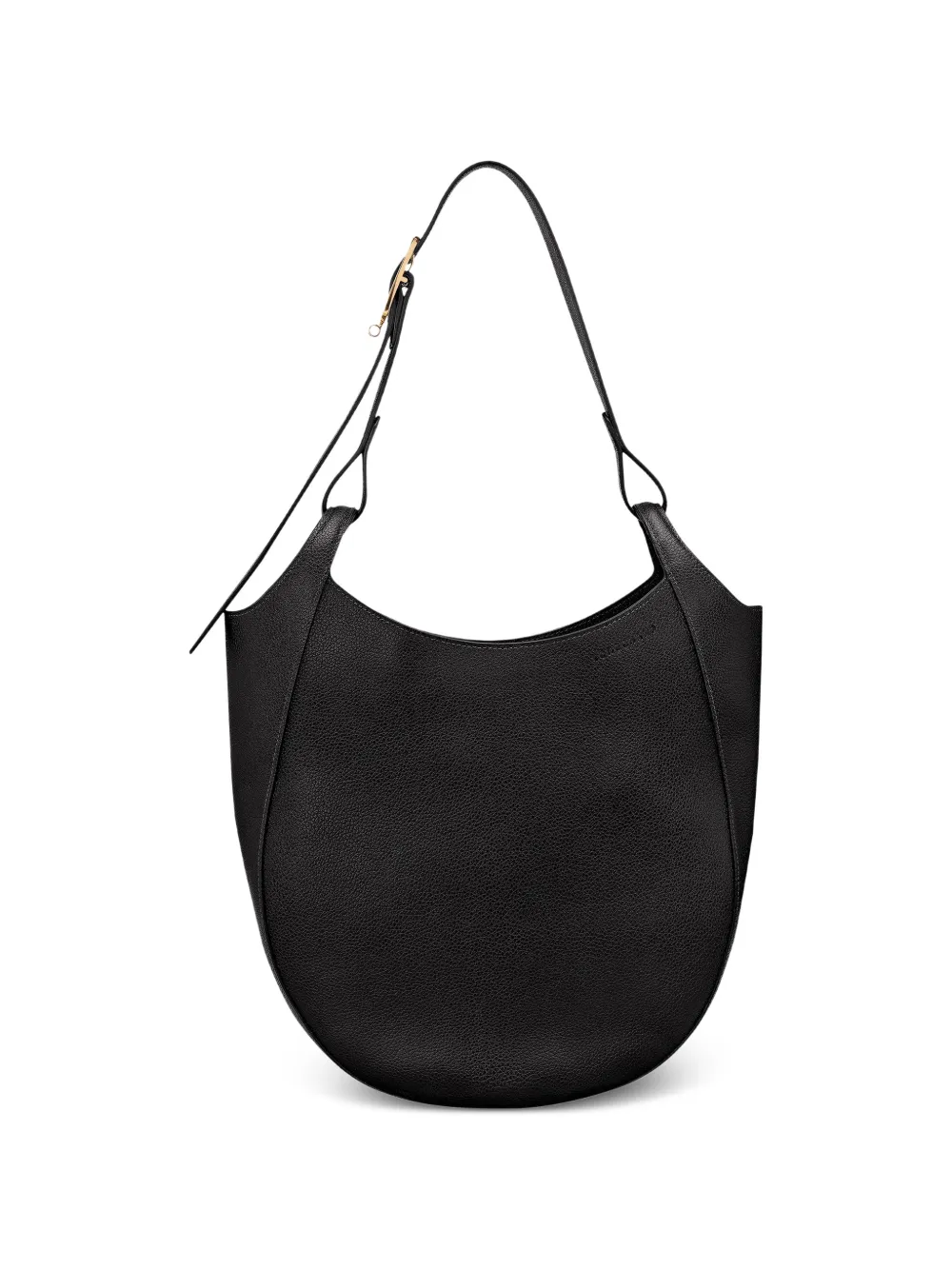 Longchamp curved leather shoulder bag - Nero