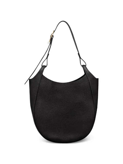 Longchamp curved leather shoulder bag
